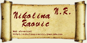 Nikolina Raović vizit kartica